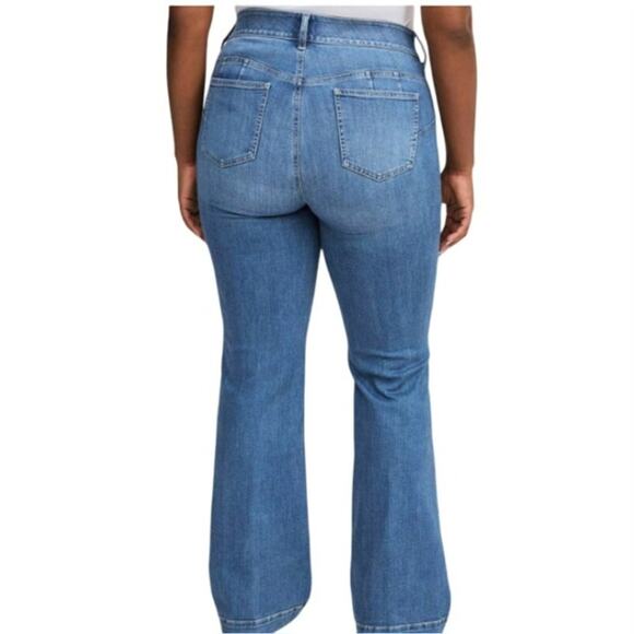 Torrid Bombshell High Rise Flare Jeans 30T Gramercy Blue Stretch Denim NWT - Picture 4 of 13